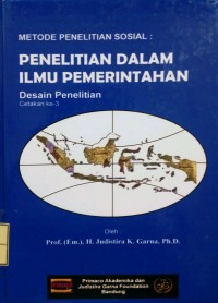 METODE PENELITIAN SOSIAL : PENELITIAN DALAM ILMU PEMERINTAHAN