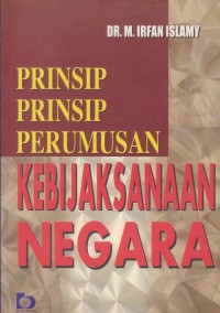 Prinsip-prinsip Perumusan Kebijaksanaan negara